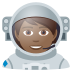 🧑🏾‍🚀 astronaut: medium-dark skin tone display on JoyPixels